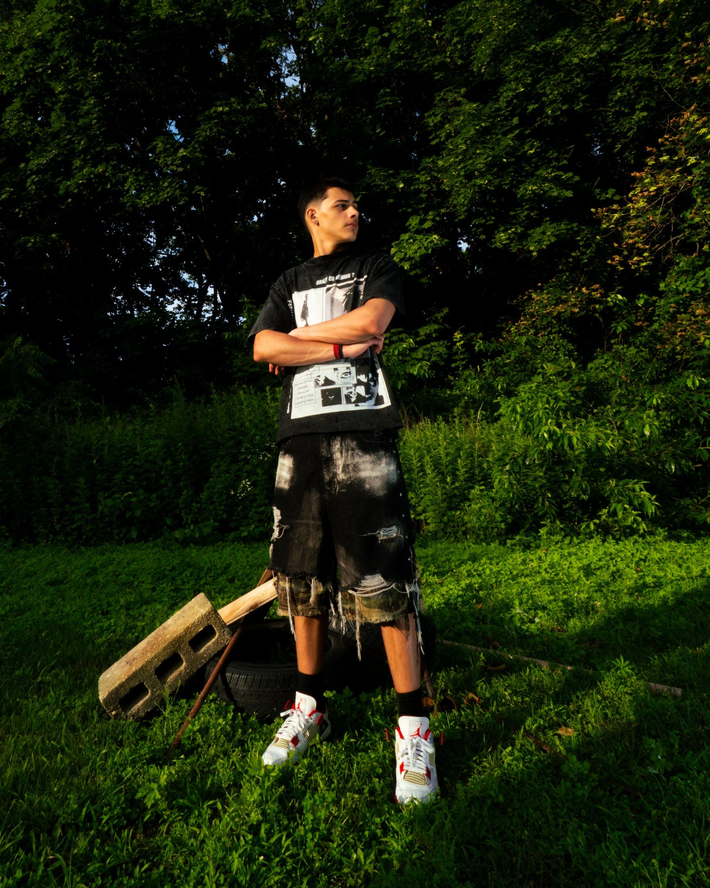 Thrashed Camo Jorts