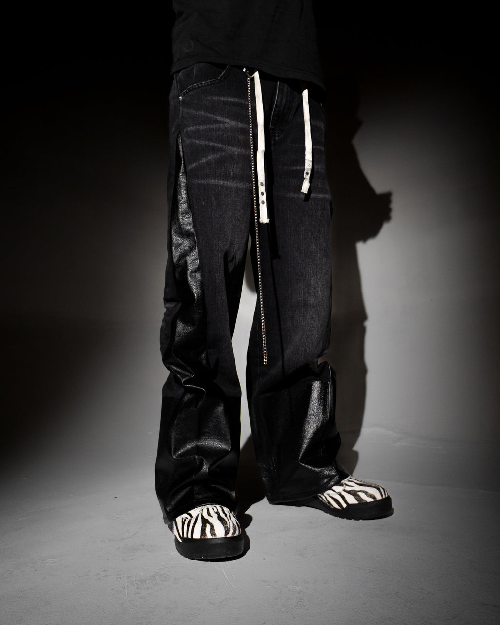 Punk Denim + Leather Pants