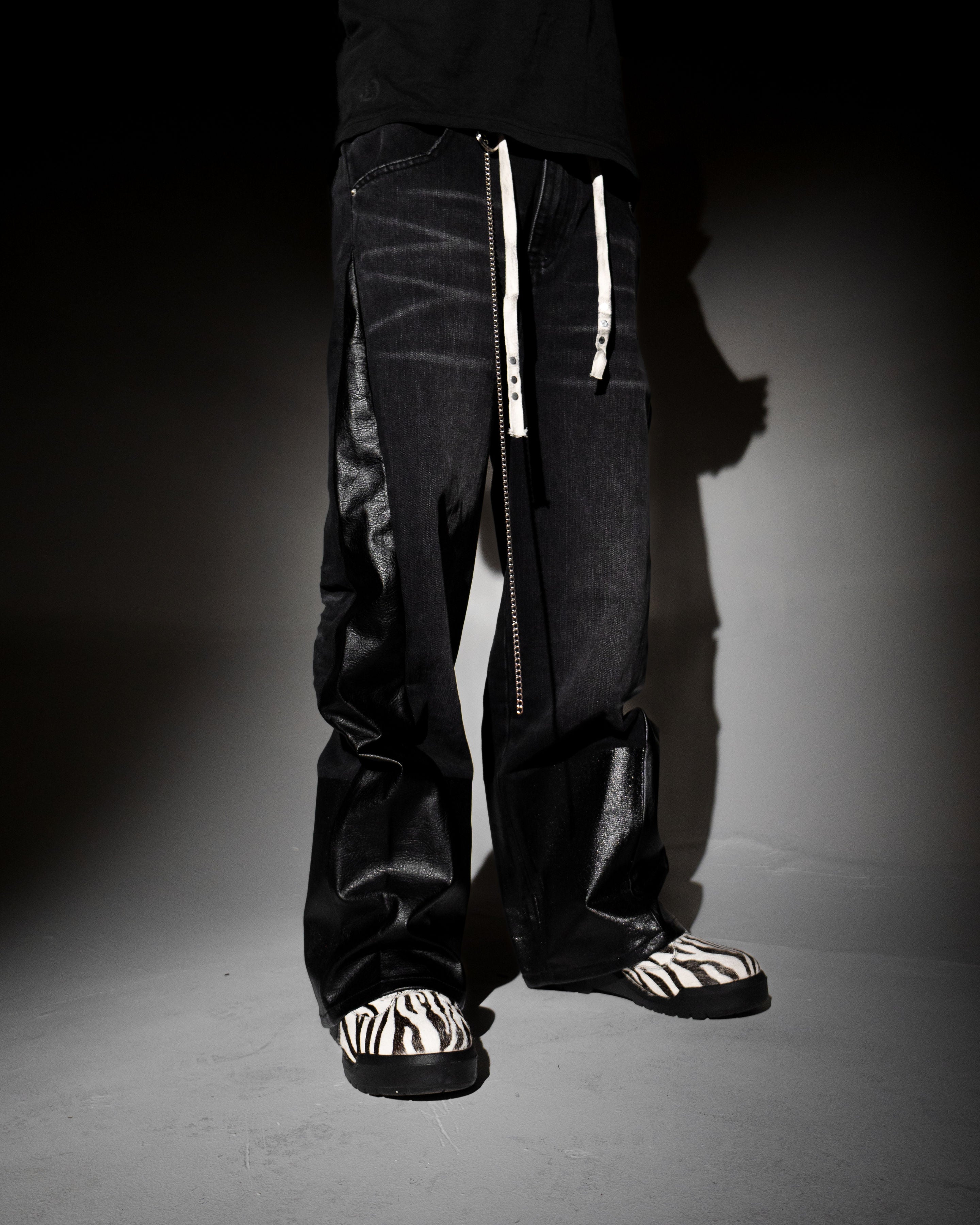 Punk Denim + Leather Pants