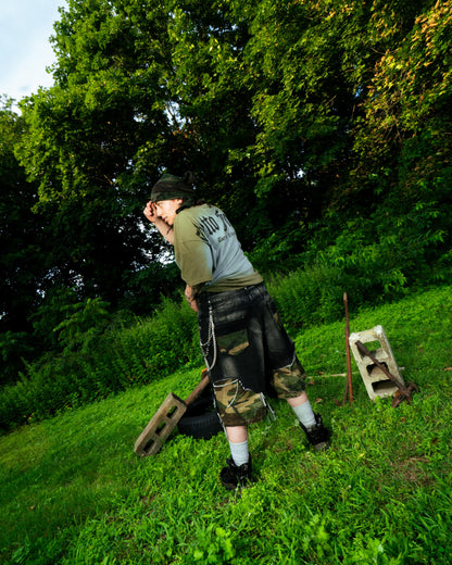 Thrashed Camo Jorts