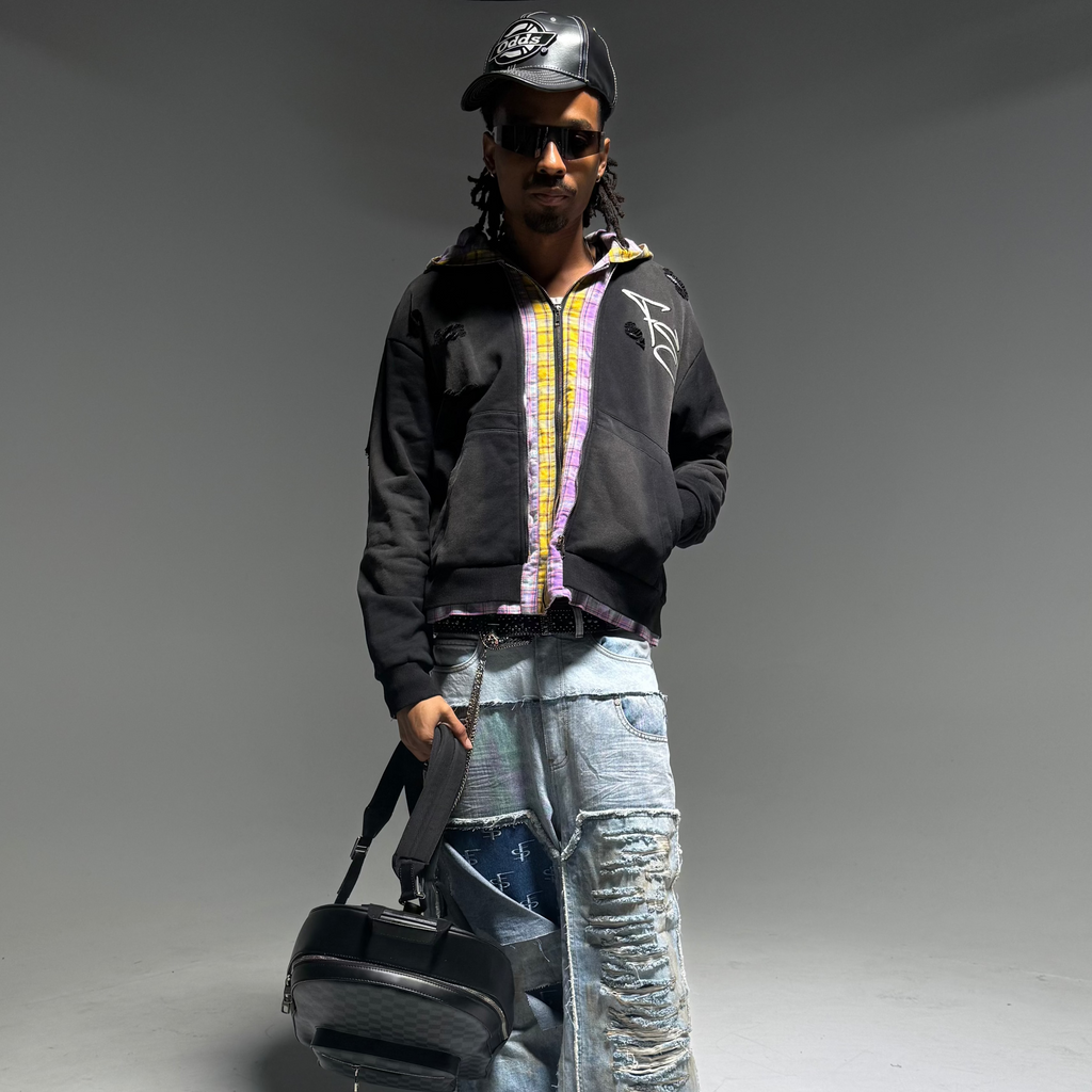 Rockstar Sandler Flannel Zip Up