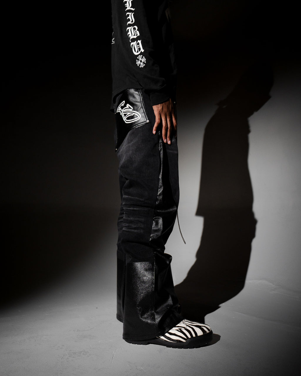 Punk Denim + Leather Pants