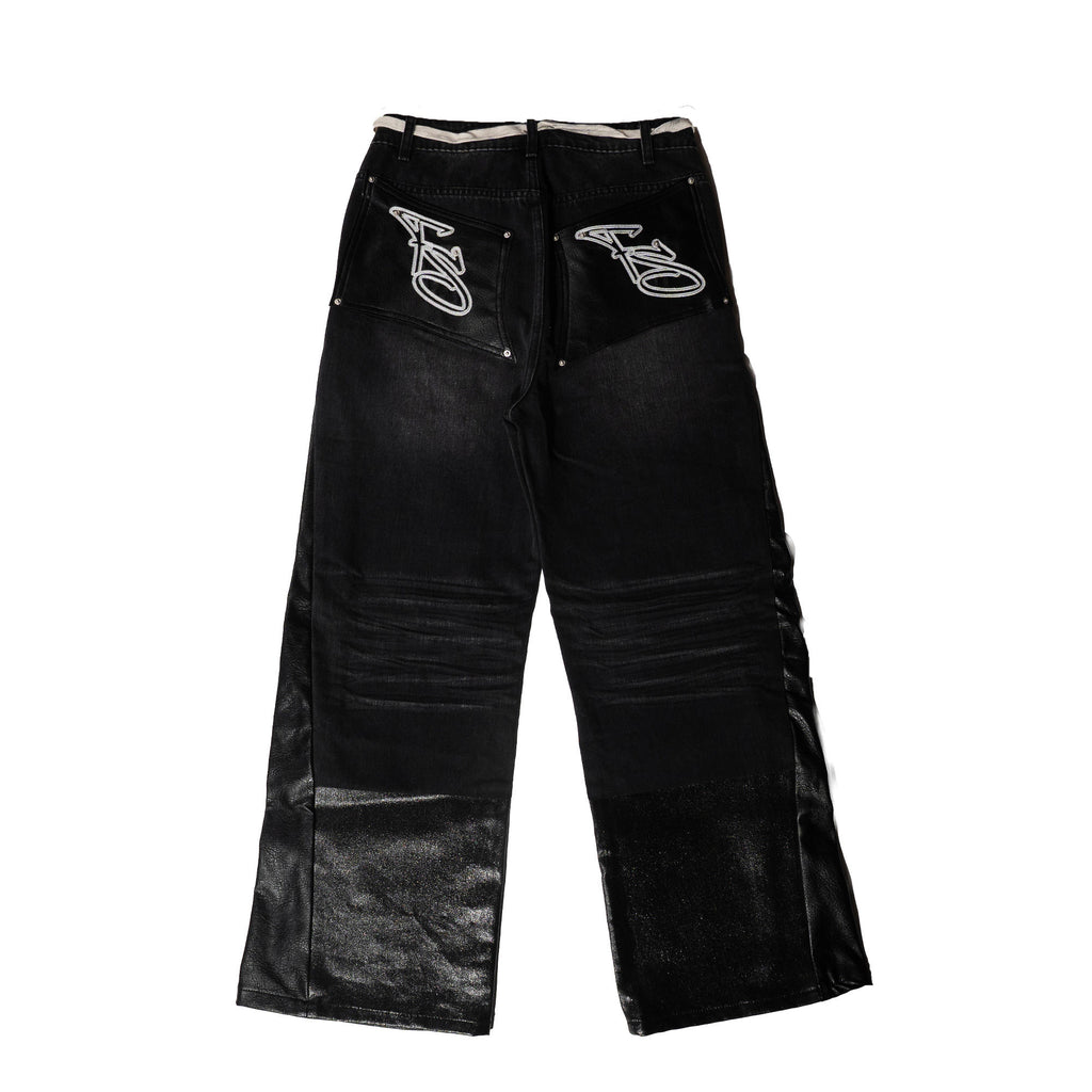 Punk Denim + Leather Pants