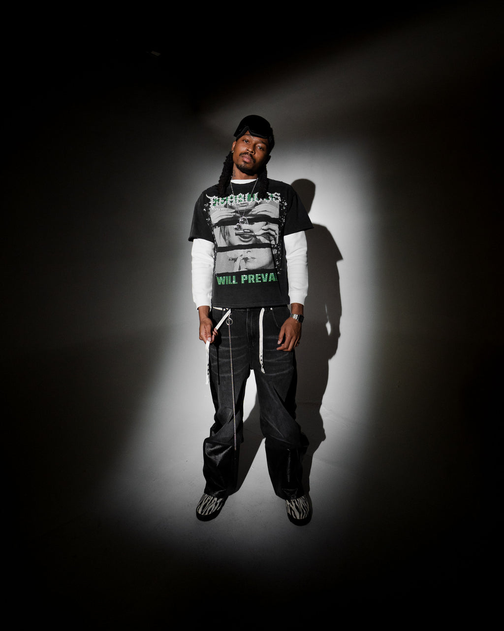 Punk Denim + Leather Pants