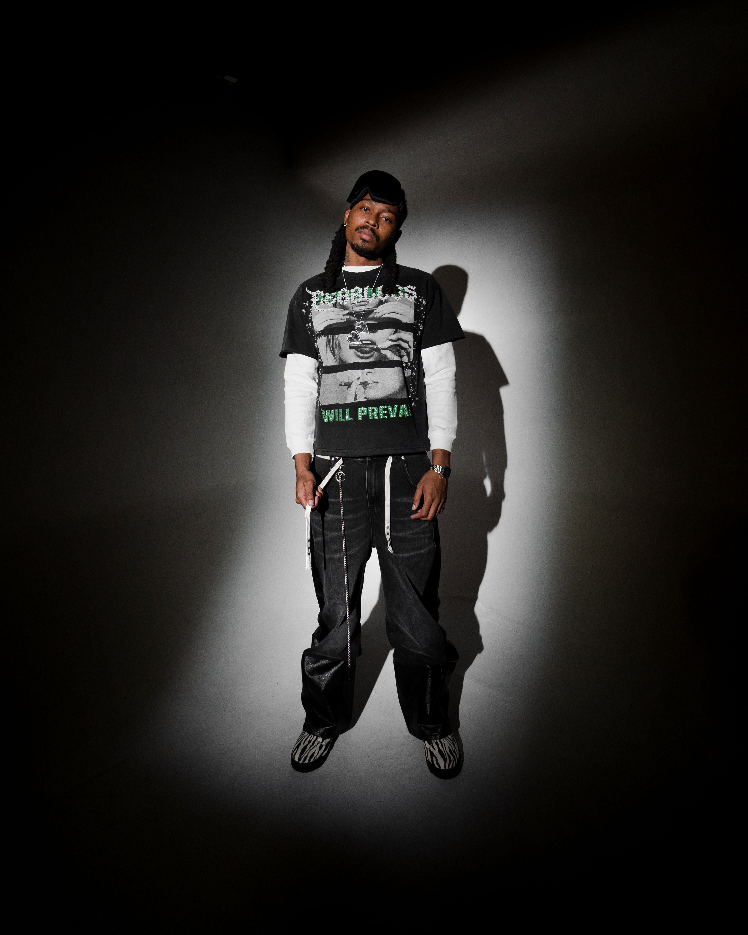 Punk Denim + Leather Pants