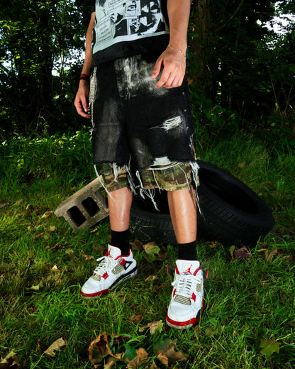 Thrashed Camo Jorts