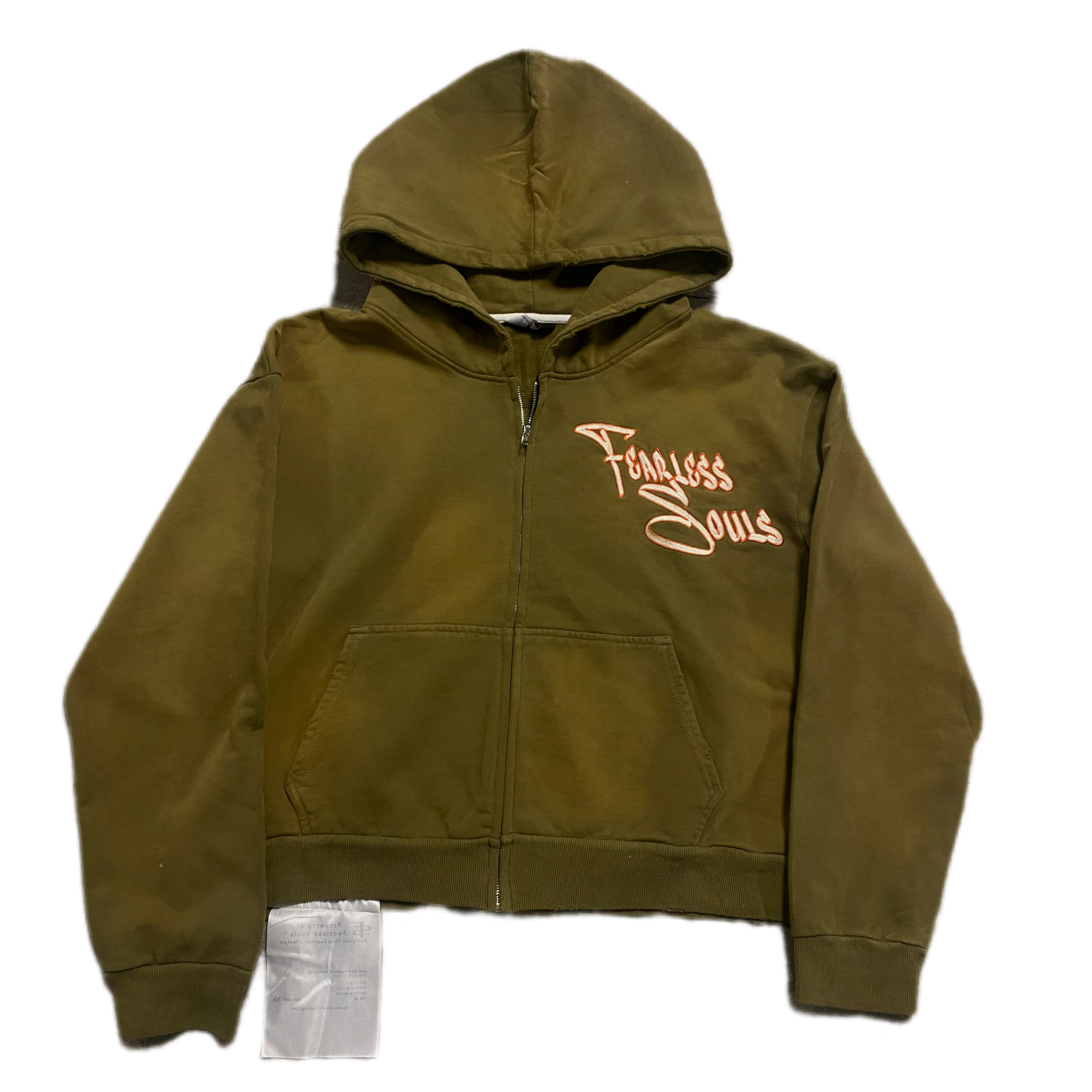 Troops Green Zip Up Hoodie